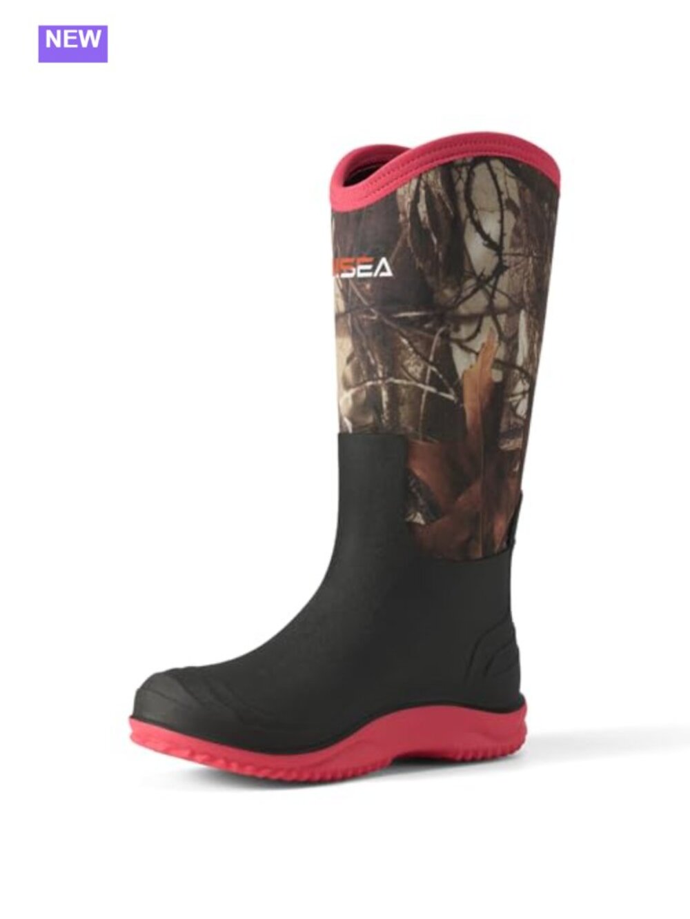 HISEA Waterproof Tall Rain Boots Neoprene Mud Garden Shoes